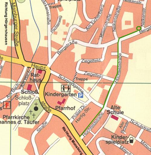 Stadtplan Mauerns (Ausschnitt)